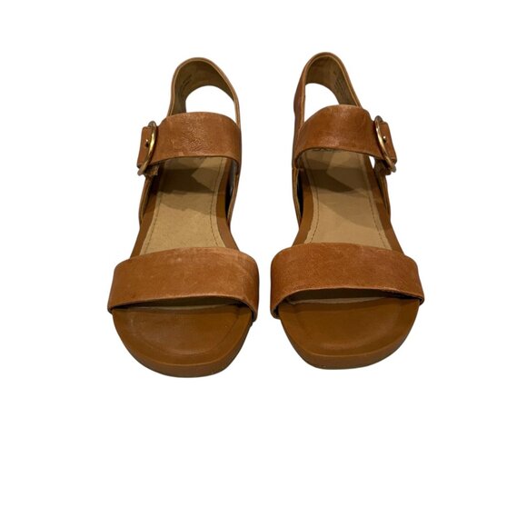 Söfft Vaya Leather Wedge Sandals Adjustable Strap Comfort Soft Footbed Size 9 M - Picture 6 of 13